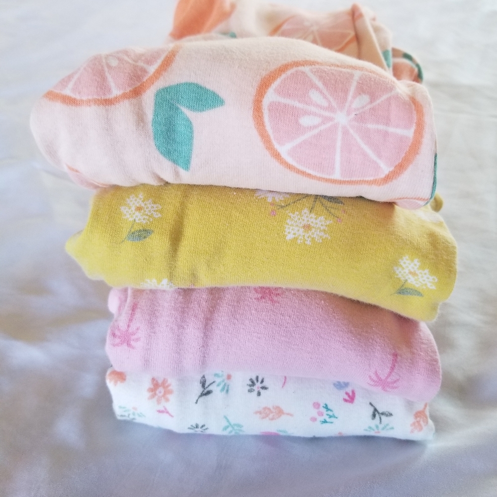 Carters | (4) Colorful Kids One Piece Pajama Set